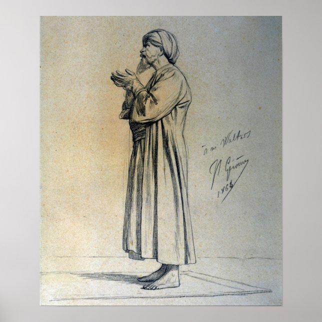 Gérôme - Arab Standing In Prayer Poster (Front)
