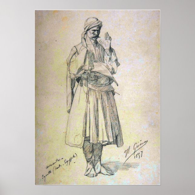 Gérôme - Arnaut Officer In Prayer Poster (Front)