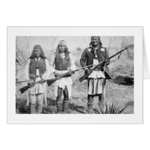 Geronimo and three of his Apache warriors, 1886 (b