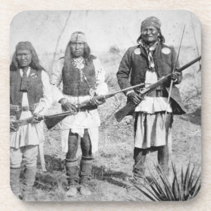 Geronimo and three of his Apache warriors, 1886 (b Coaster