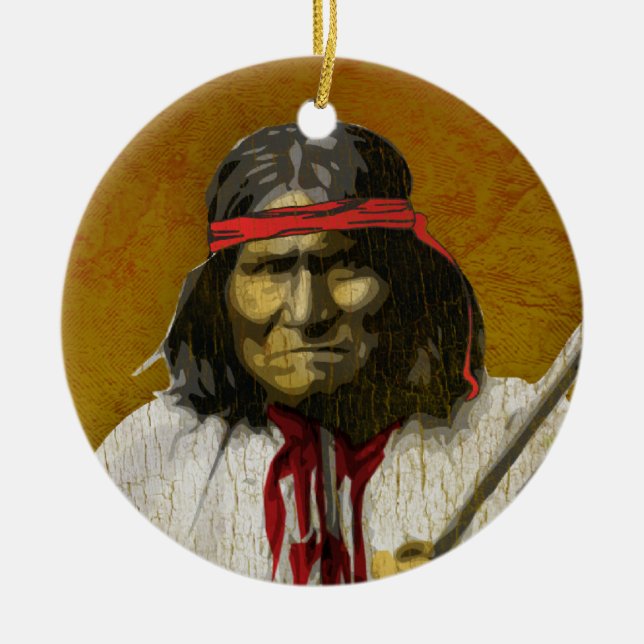 Geronimo Ceramic Tree Decoration (Front)