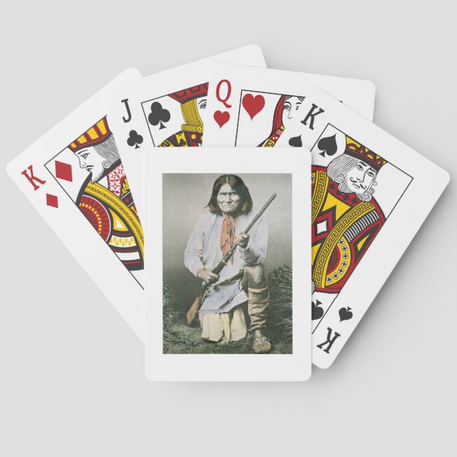 Geronimo (coloured photo) playing cards (Back)