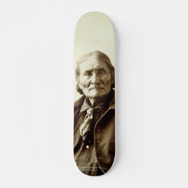 Geronimo (Guiyatle) Apache Native American Indian Skateboard (Front)