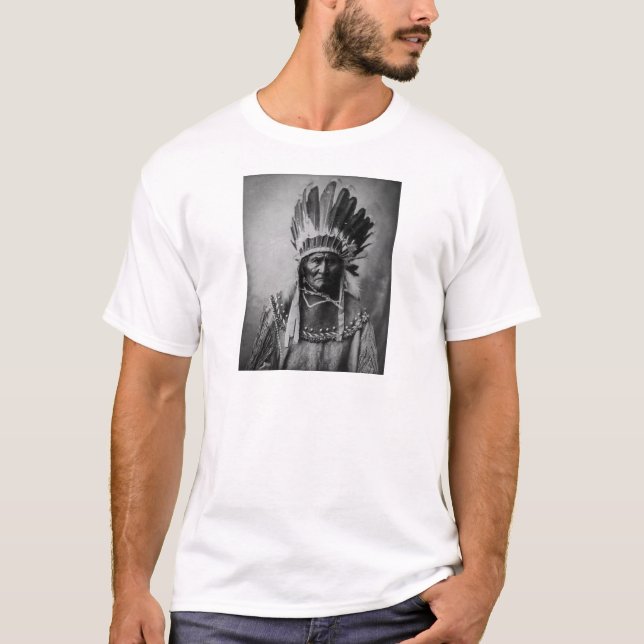 Geronimo in Head Dress T-Shirt (Front)