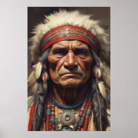 Geronimo Indian Chief Warrior Portrait