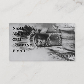'Geronimo with Headdress' Business Card