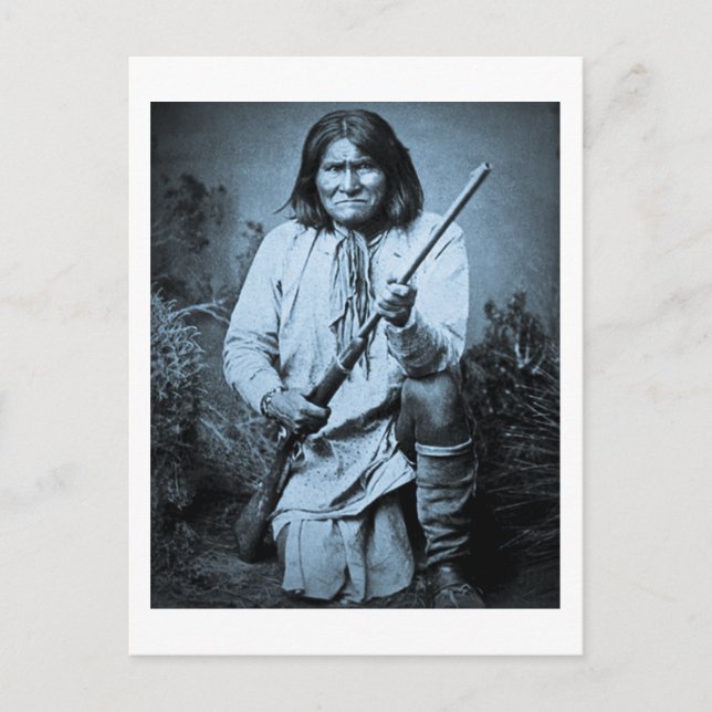 Geronimo with Rifle 1886 Postcard (Front)