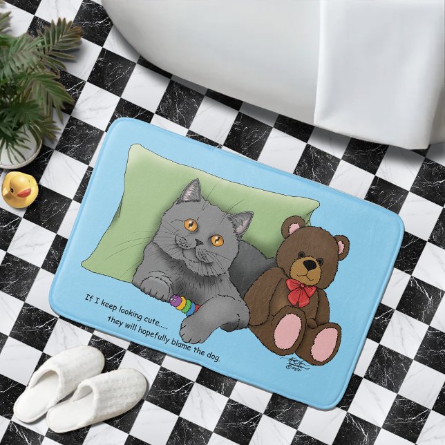 Gerry Cat Teddy Bear Bath Mat (Creator Uploaded)