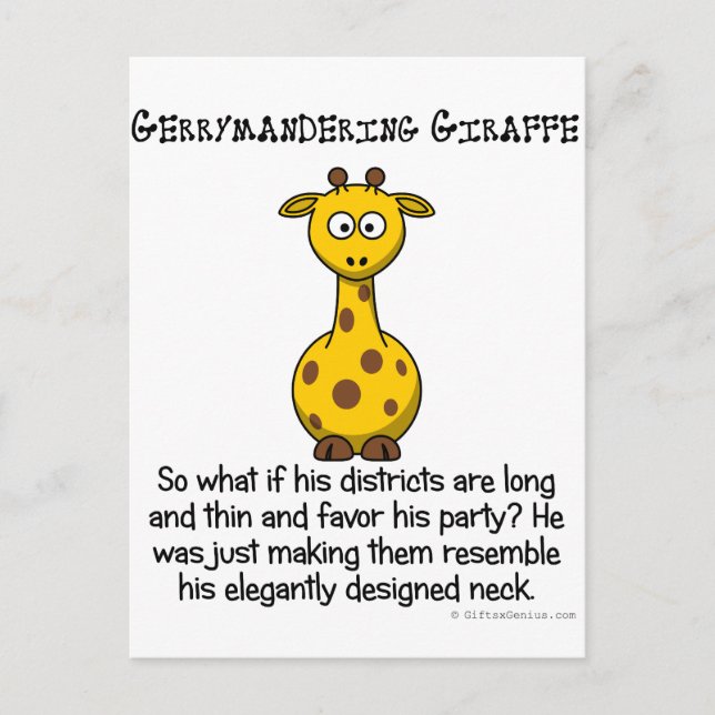 Gerrymandering congressional districts postcard (Front)