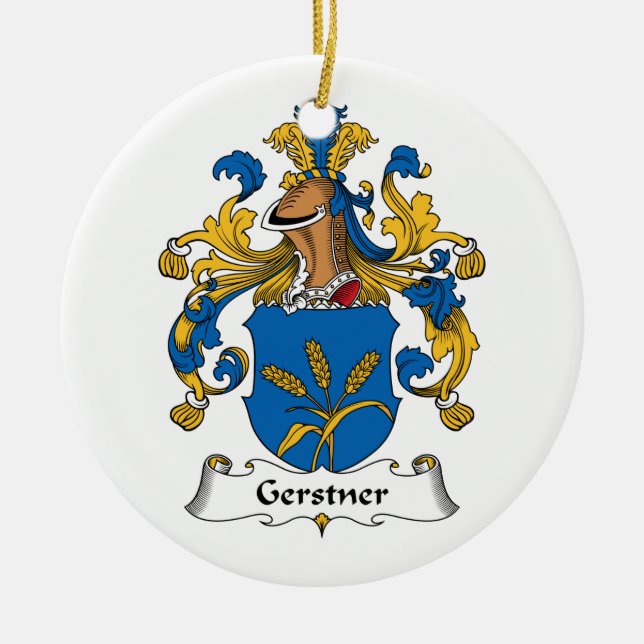 Gerstner Family Crest Ceramic Ornament (Front)