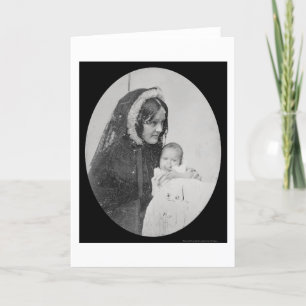 Gertrude Hubbard & Baby Daguerreotype 1855 Card