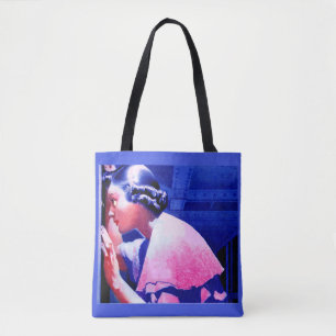 Gertrude spying on the neighbours tote bag