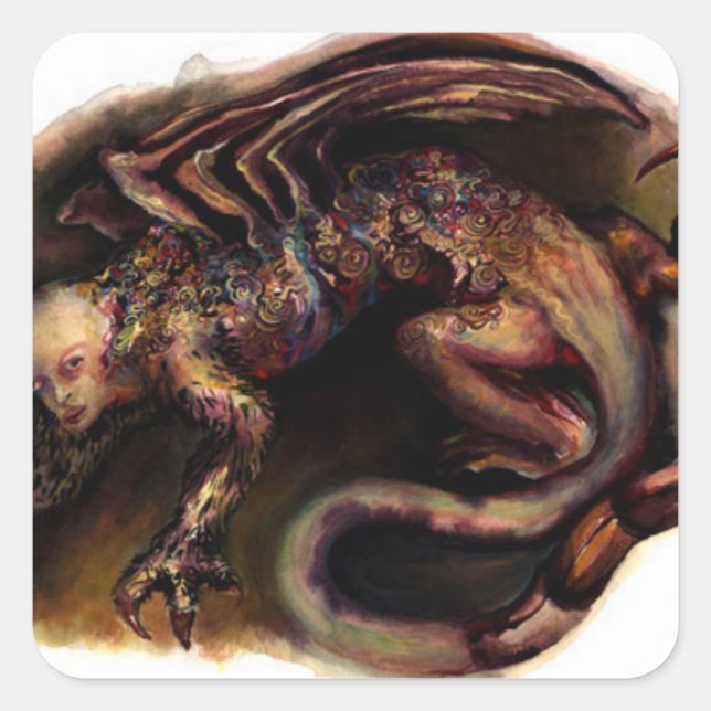 Geryon from Dante's Inferno Square Sticker (Front)