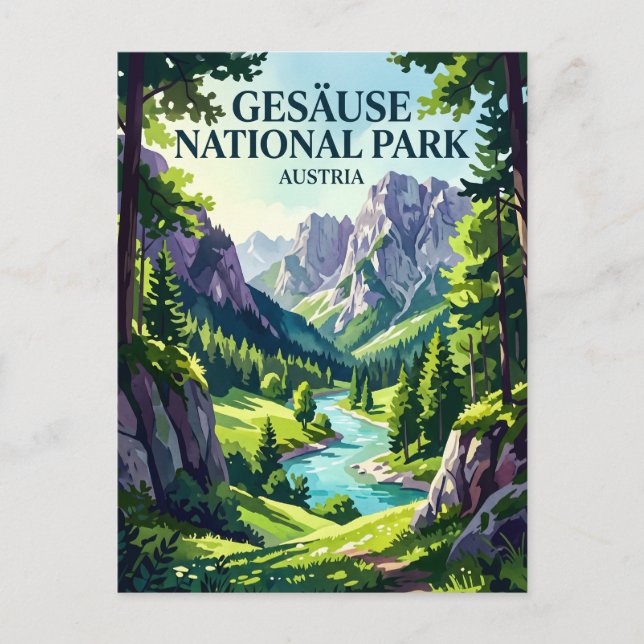 Gesäuse National Park Austria Postcard (Front)