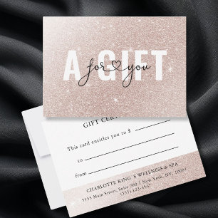 GESCHÄFTSGESCHENKZERTIFIKAT   Rosegold Glitter