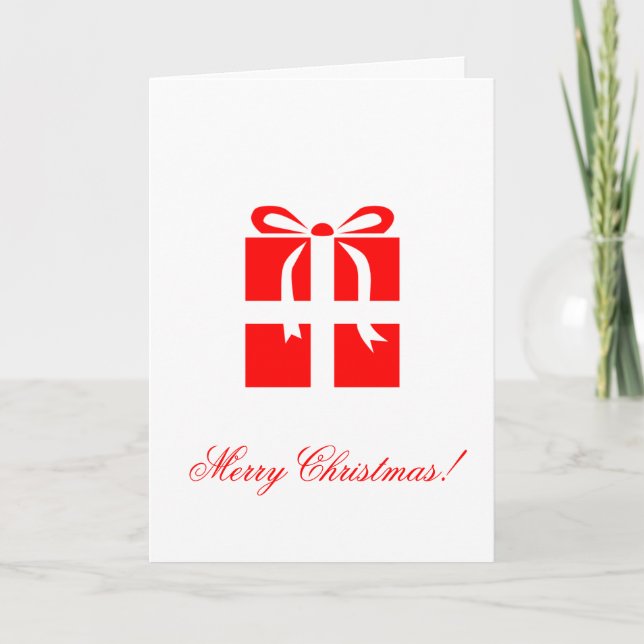 "Geschenk" Weihnachtskarte Holiday Card (Front)