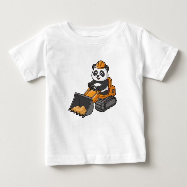 Geschenke für Kinder Baustelle Baggerfahrer Bau Baby T-Shirt (Front)