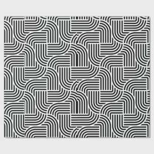 Geschenkpapier - schwarz-weiß Lienen Wrapping Paper
