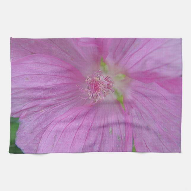 Geschirrtuch hübsche rosa Blüte Tea Towel (Horizontal)