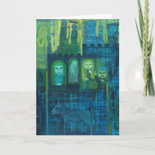 Gest in Green and Blue Hoilday Card (Front)