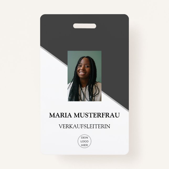 Gestalte Deinen Eigenen Ausweis Vorlage ID Badge (Front)