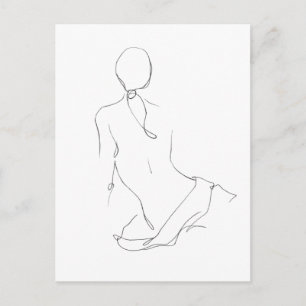 Gestural Contour Postcard