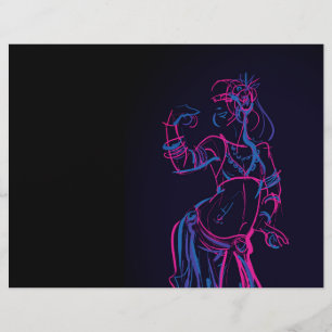 Gesture sketch drawing tribal fusion bellydancer