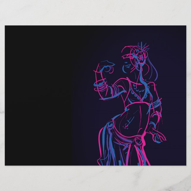 Gesture sketch drawing  tribal fusion bellydancer (Front)