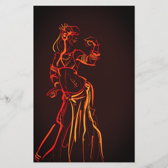 Gesture sketch drawing  tribal fusion bellydancer (Front)