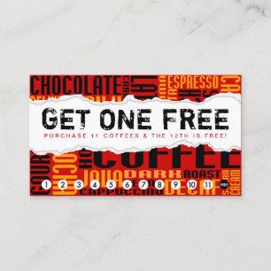 get 1 free COFFEE Loyalty Card