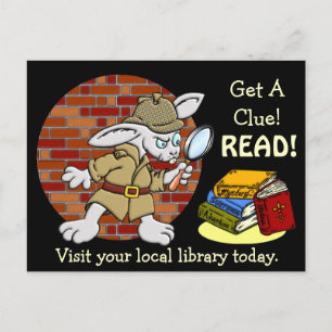 Get A Clue! READ! Postcard