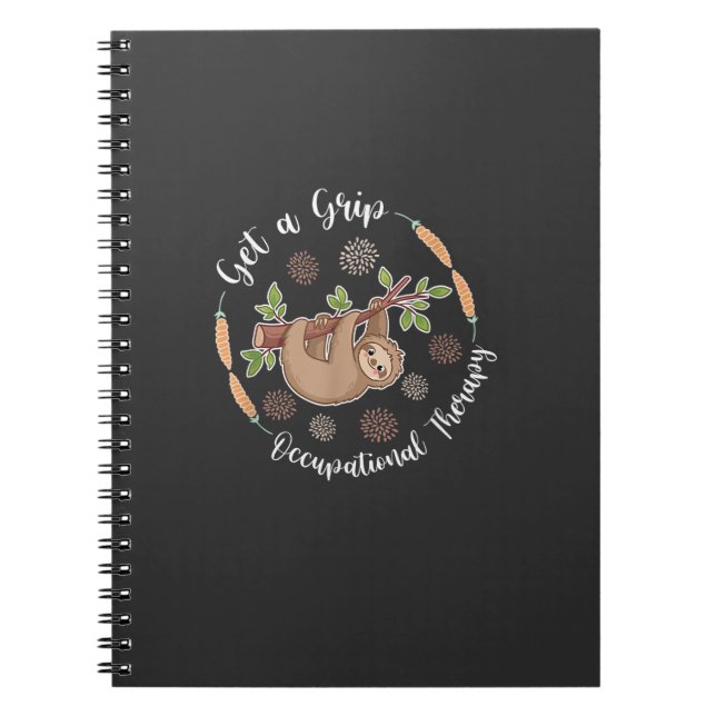 Get A Grip Occupational Therapy Sloth Lover Pediat Notebook (Front)