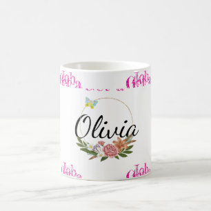 Get a Job, Olivia Floral Mug 