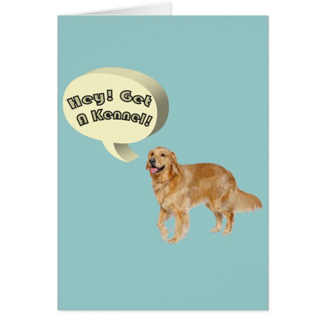get a kennel Funny golden retriever (Front)