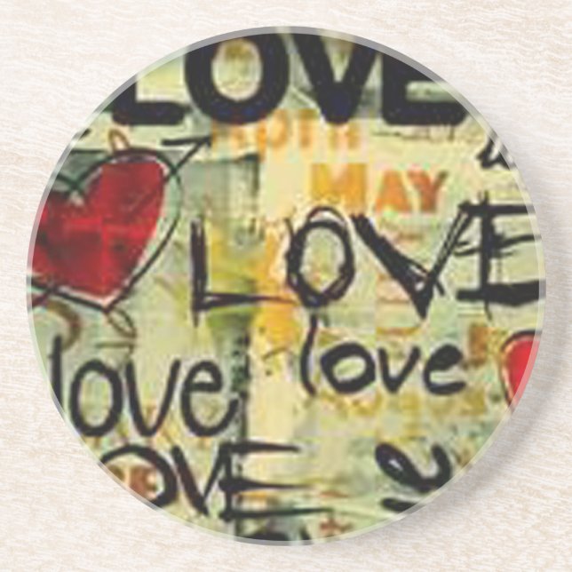 Get A Little Love Graffiti Coaster (Front)