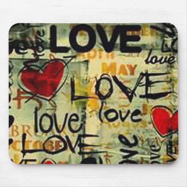Get A Little Love Graffiti Pad Mouse Pad (Front)