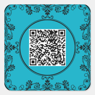 Get a pin with your own QR code Square Sticker