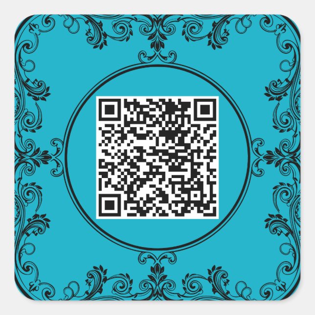 Get a pin with your own QR code Square Sticker (Front)