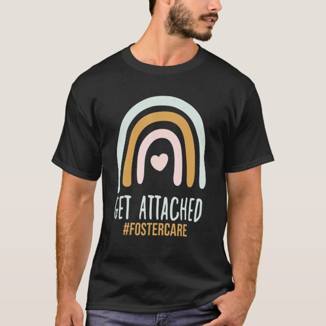 Get Attached Foster Care Adoption Day Mum Adoptive T-Shirt (Front)