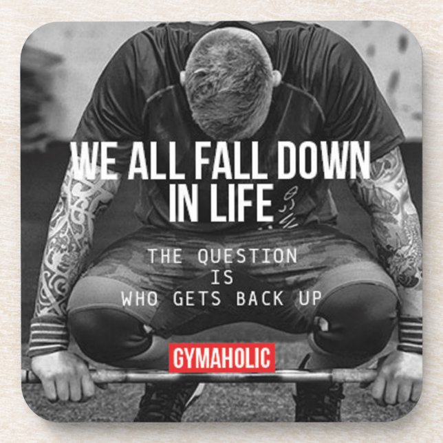 Get Back Up - Workout Motivational Coaster (Front)