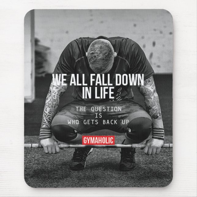 Get Back Up - Workout Motivational Mouse Pad (Front)