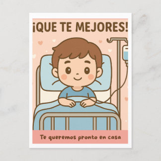 Get better (man) holiday postcard