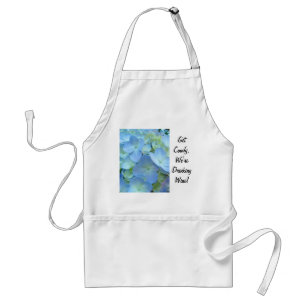 Get Comfy we're Drinking Wine! aprons humour Flora