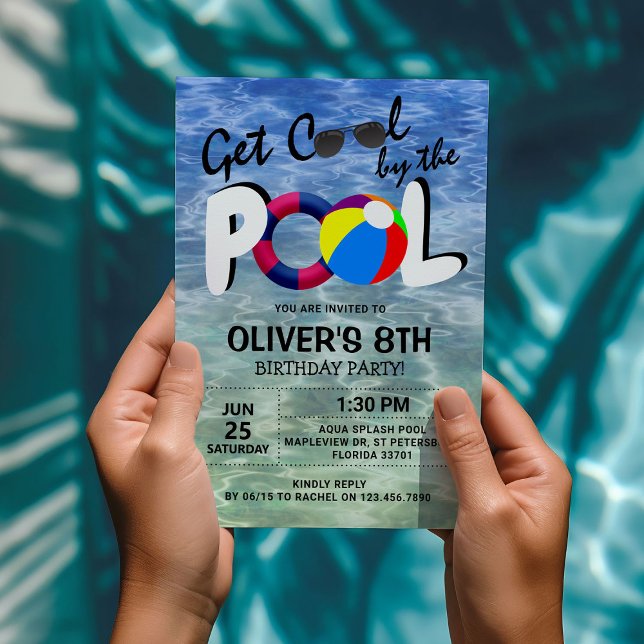 Get Cool By The Pool | Kids Birthday Invitation (Creator Uploaded)