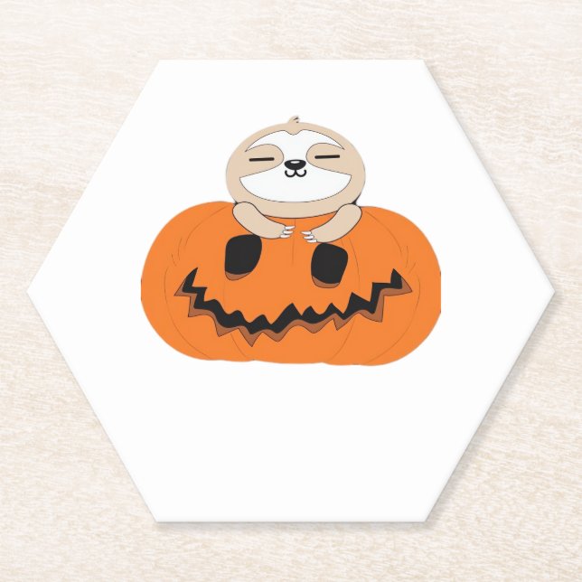 Get Cosy with Our Halloween Sloth T-Shirt – The Ul Paper Coaster (Front)