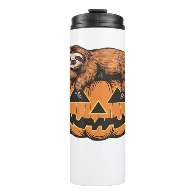 Get Cosy with Our Halloween Sloth T-Shirt – The Ul Thermal Tumbler (Front)
