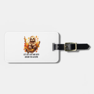 Get Cozy and Sloth Around This Autumn Luggage Tag