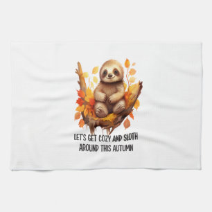 Get Cozy and Sloth Around This Autumn Tea Towel