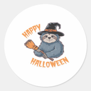 Get Cozy with Our Halloween Sloth T-Shirt � The Ul Classic Round Sticker