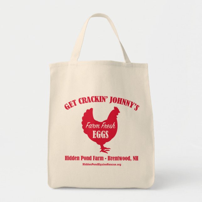 Get Crackin' Johnny's Grocery Tote Bag (Front)
